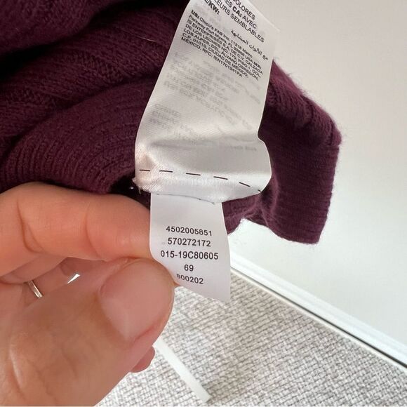Chico’s Ribbed Pullover Dolman Sweater Size 4 / XXL in Burgundy / Wine - Picture 7 of 7